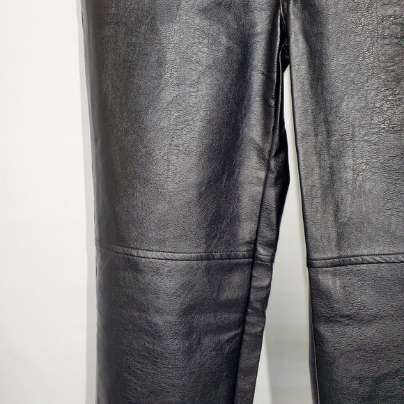 Princess Polly Macey Black Faux Leather Pants - Picture 8 of 16
